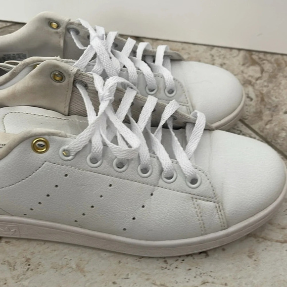 Adidas Stan Smith white plaid sneakers Studio London size 9 tennis shoes - Picture 6 of 16
